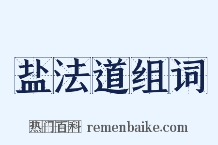 盐法道组词是什么意思的图片